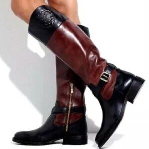 Vince Camuto Flavian Two-Tone Leather Riding Boots